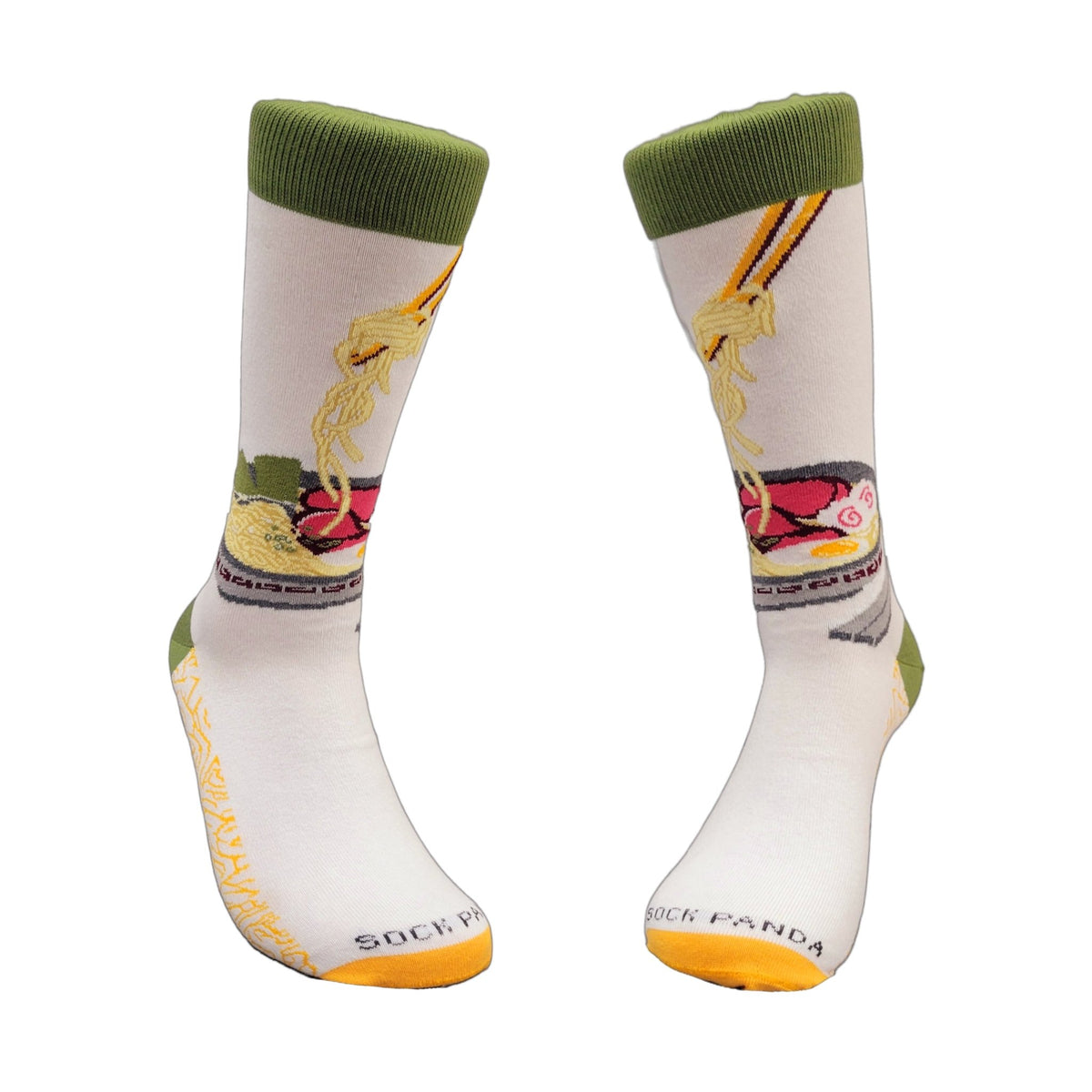 Ramen Socks from the Sock Panda (Adult Large - Men's Shoe Sizes 8-12), RamenLg