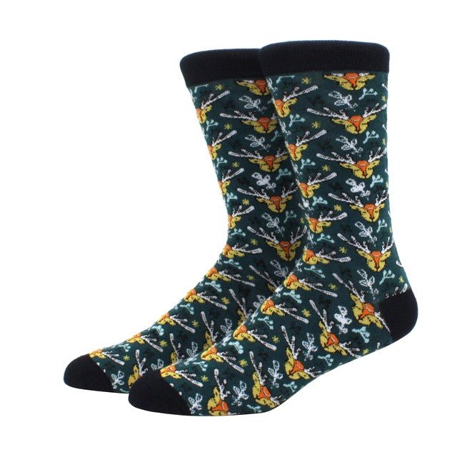 Reindeer Pattern Socks the Sock Panda (Adult Large - Men's Shoe Sizes 8-12), ReinPattLg