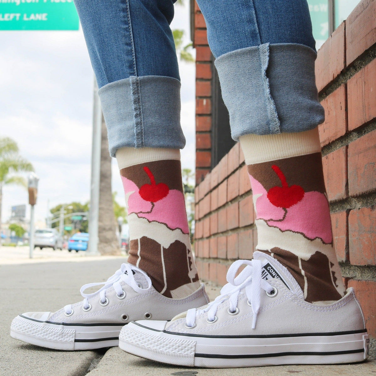 Root Beer Float Socks from the Sock Panda (Men's or Women's Sizes), RB-Float-Lg