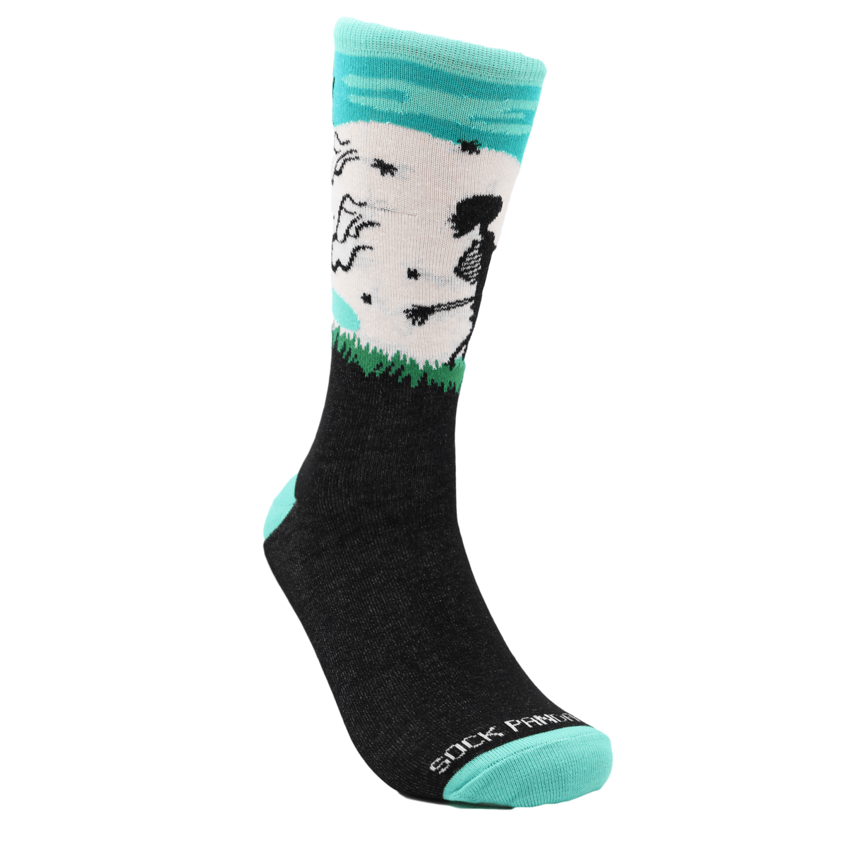 Skeleton Walking In Front of the Moon Socks - (Adult Medium - Women's Shoe Sizes 5-10), Skeleton Moon Woman