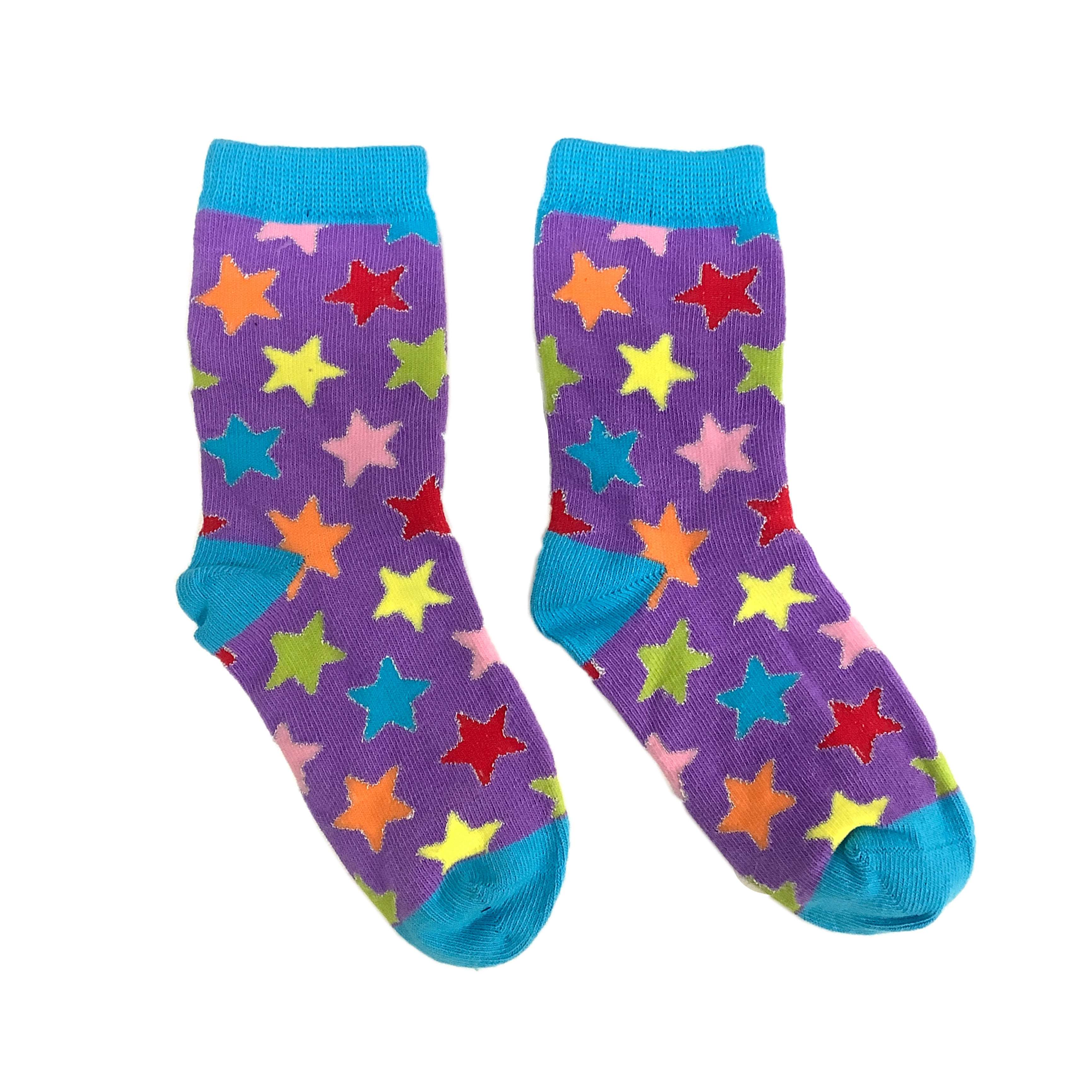 Colorful Stars Kids Socks (Ages 0-7)