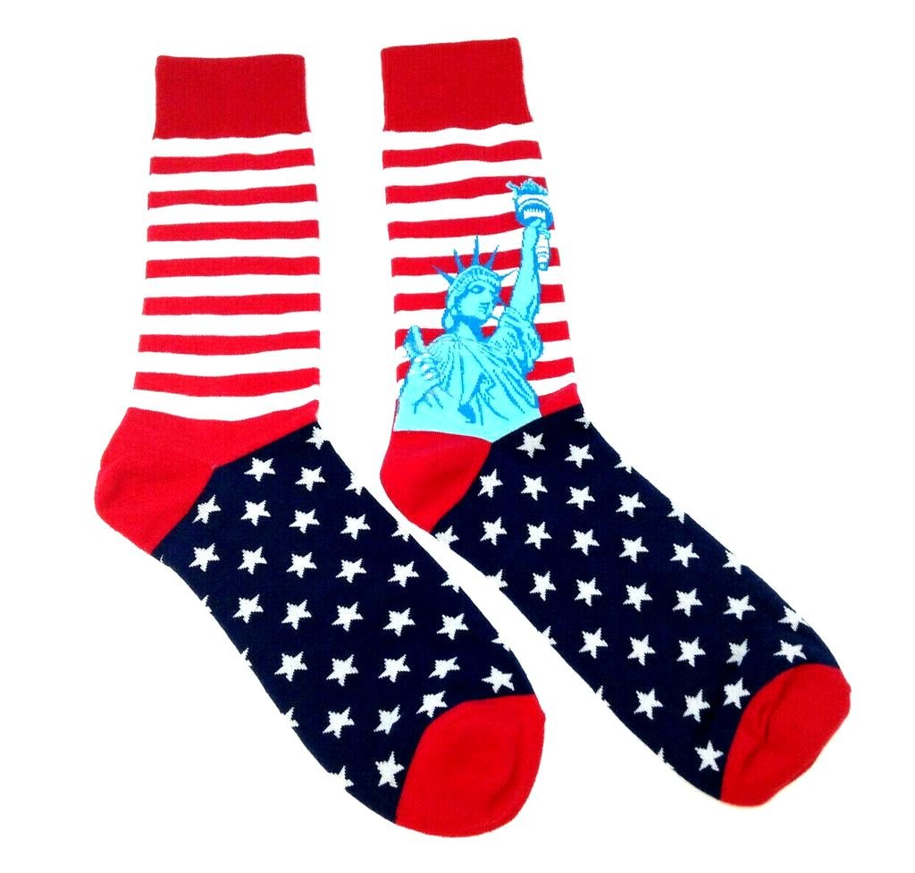 Statue of Liberty Patriotic Flag Socks, Statue of Liberty
