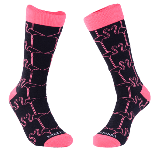 Stylish Flamingo Pattern Socks from the Sock Panda (Adult Large)