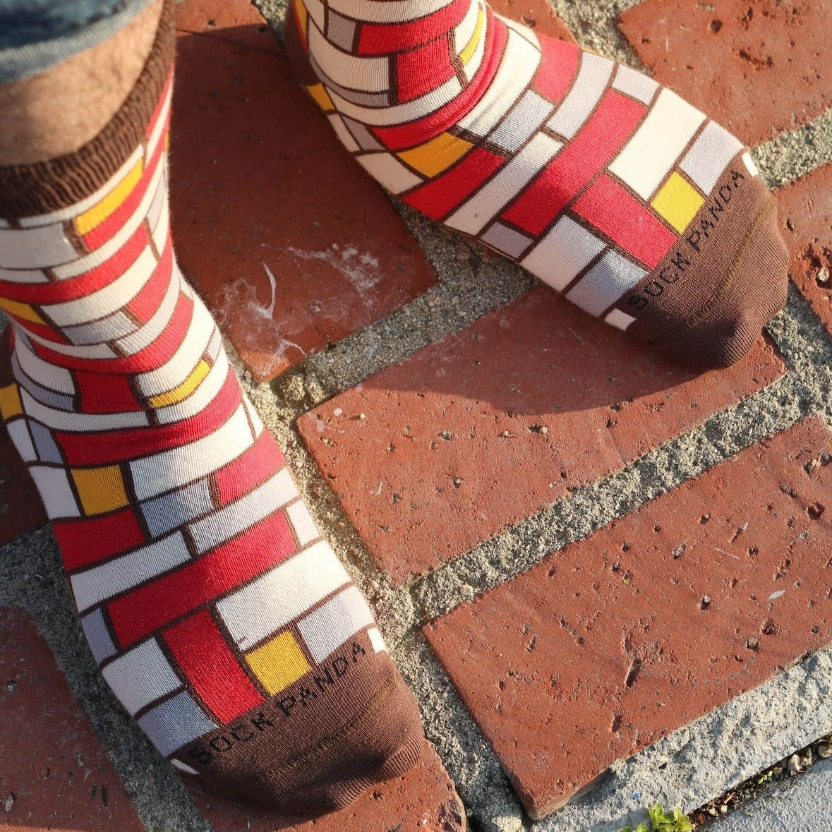 Stylish Rectangle Patterned Office Socks from the Sock Panda, Rectangle Men