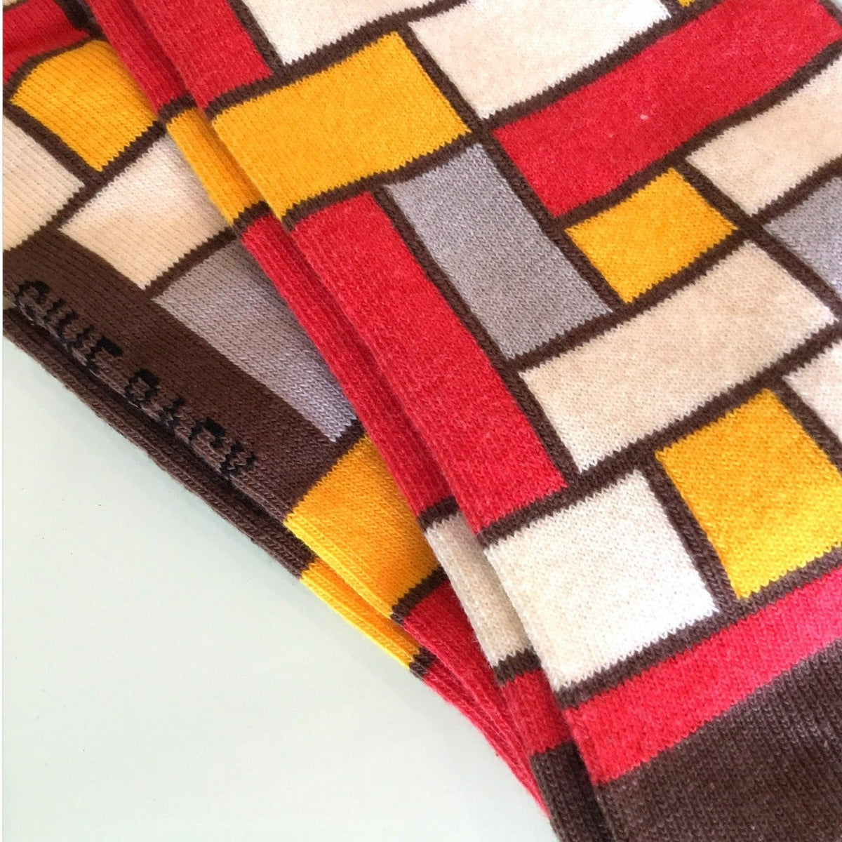 Stylish Rectangle Patterned Office Socks from the Sock Panda, Rectangle Men