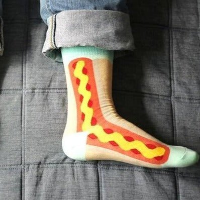 Sweet Hot Dog In Bun Foodie Socks