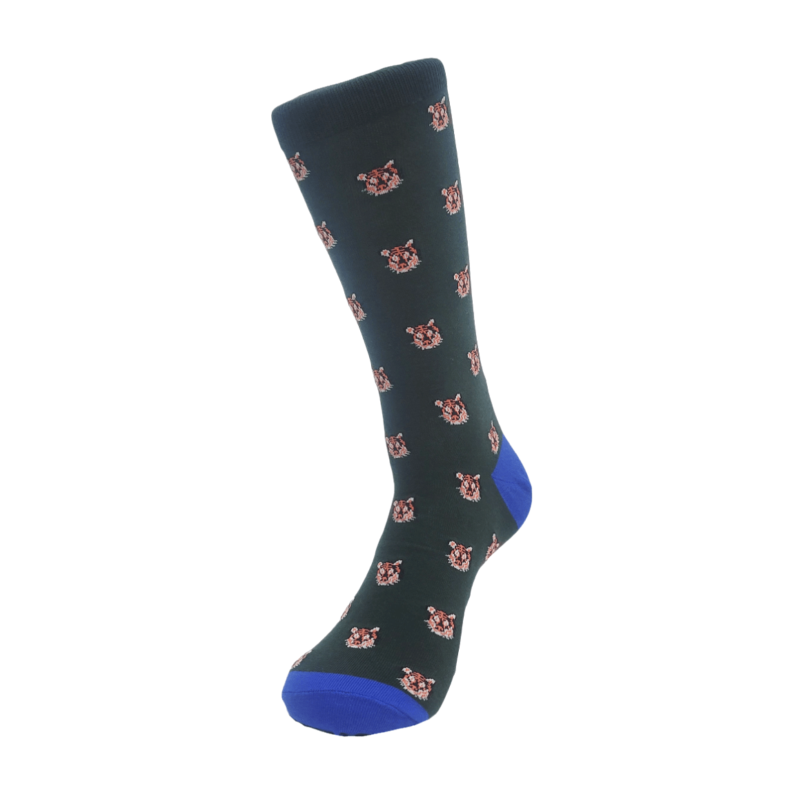 Tiger Face Pattern Socks (Adult Large - Men's Shoe Sizes 8-12), TigerFaceLg