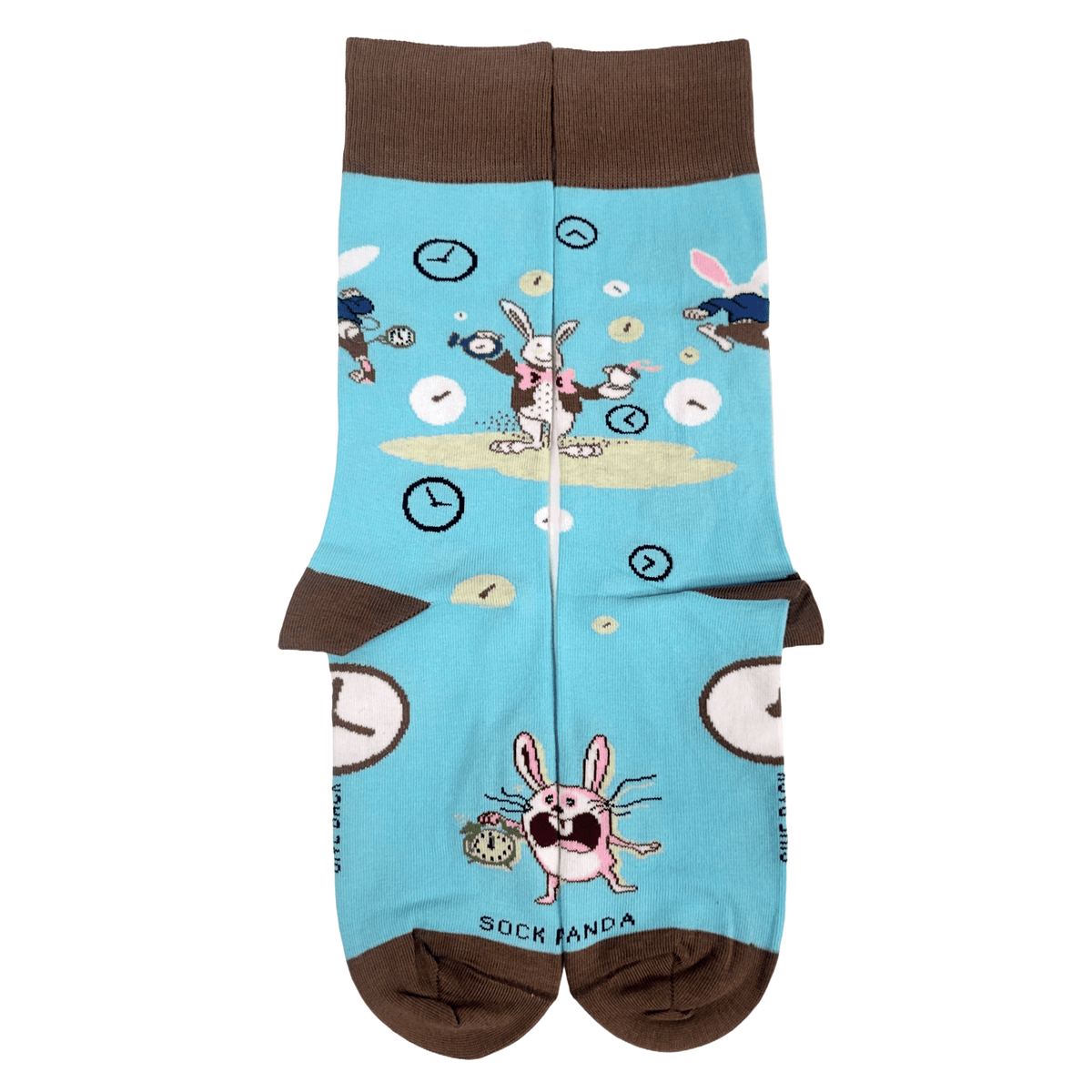 Time Bunny Rabbit Socks from the Sock Panda (Adult Large - Men's Shoe Sizes 8-12), TimeBunnyLg