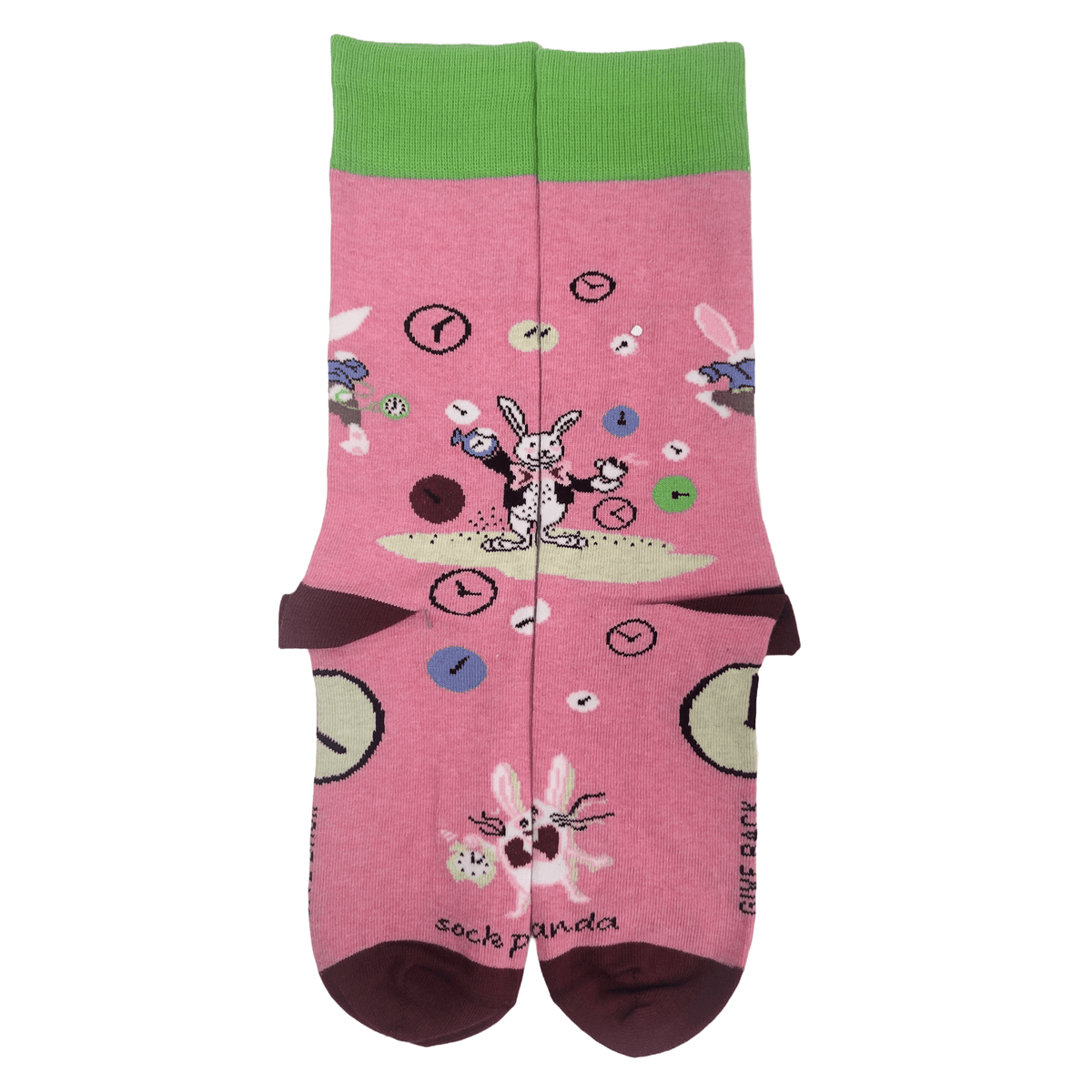 Time Bunny Rabbit Socks from the Sock Panda (Adult Medium - Women's Shoe Sizes 5-10), TimeBunnyMd