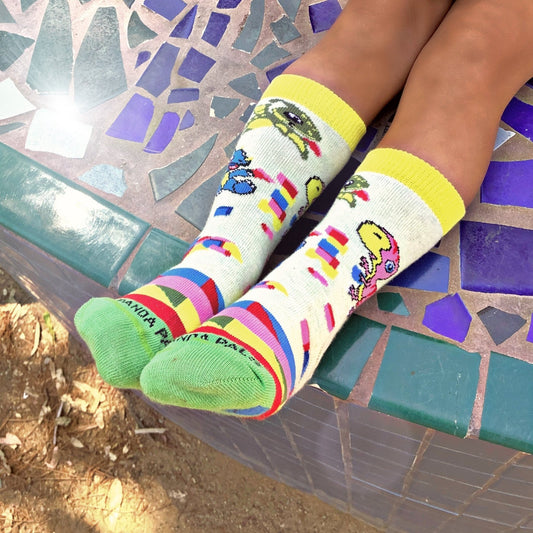 Trio Playful Baby Dinosaurs Socks (Ages 3 - 7) from the Sock Panda