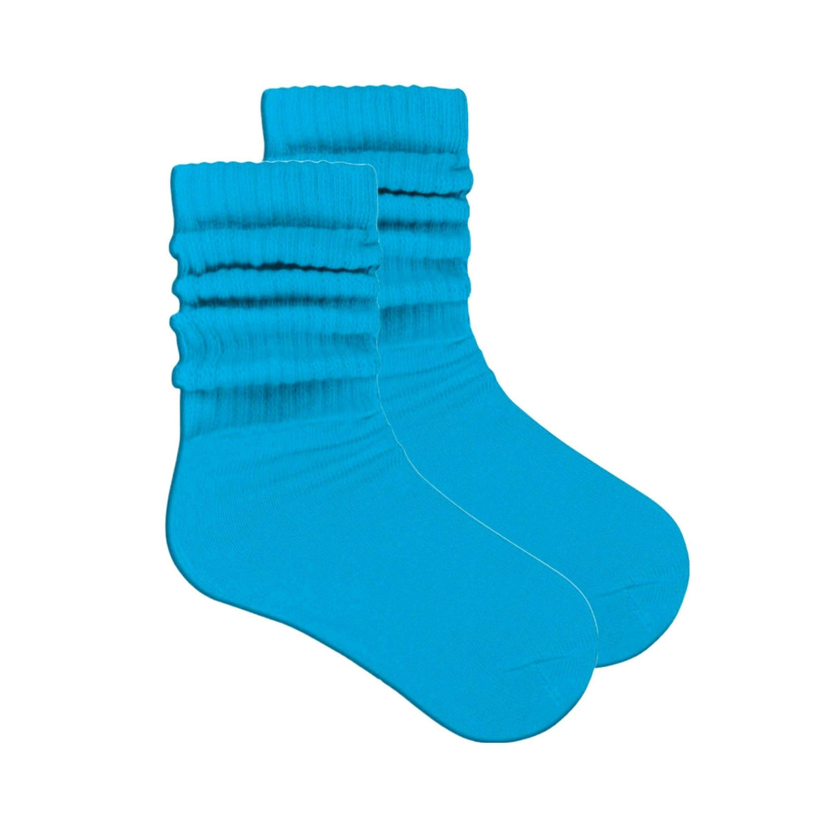 Turquoise Slouch Socks (Adult Medium - Women's Shoe Sizes 5-10), TurqSlouch