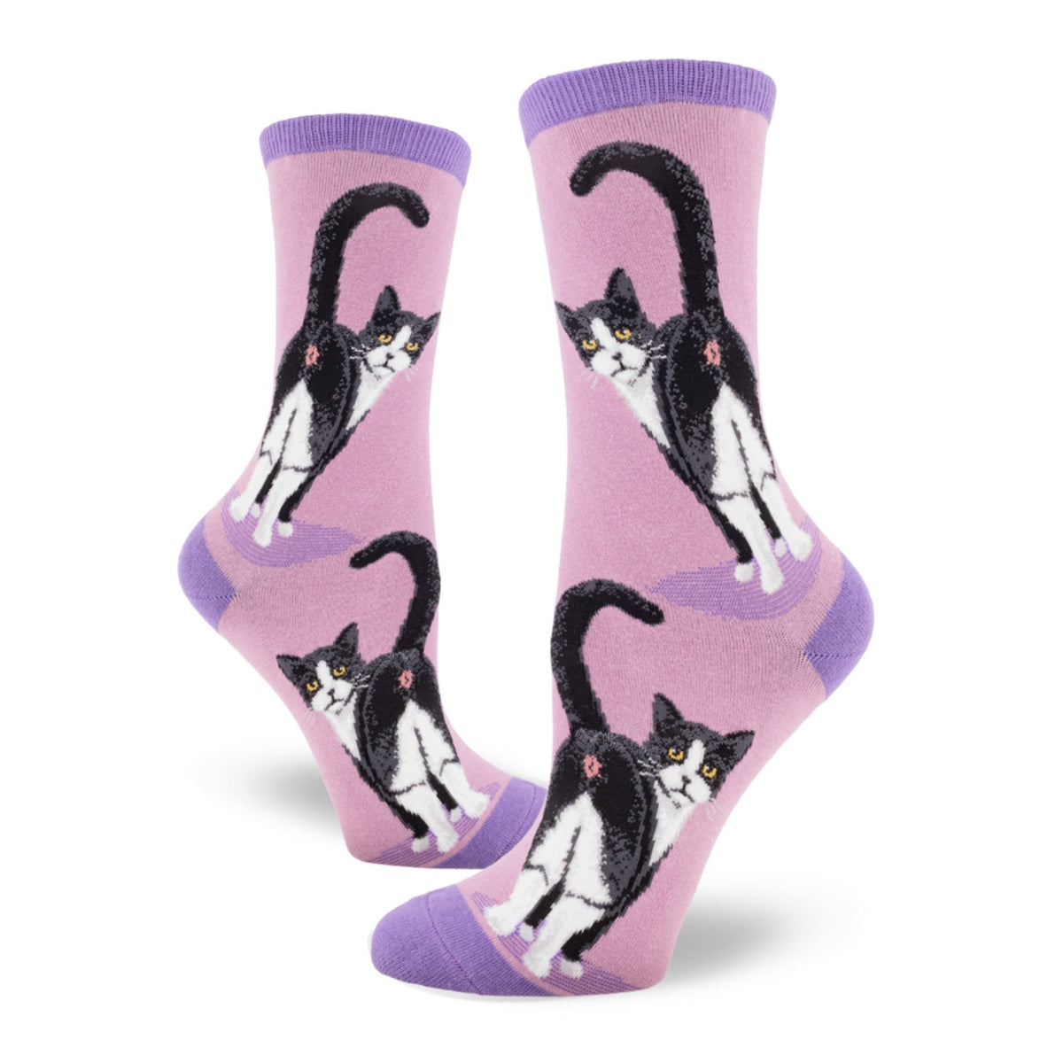 Tuxedo Cat Butt Women's Crew (Adult Medium - Women's Shoe Sizes 5-10), CTXMVE - Cat Butt