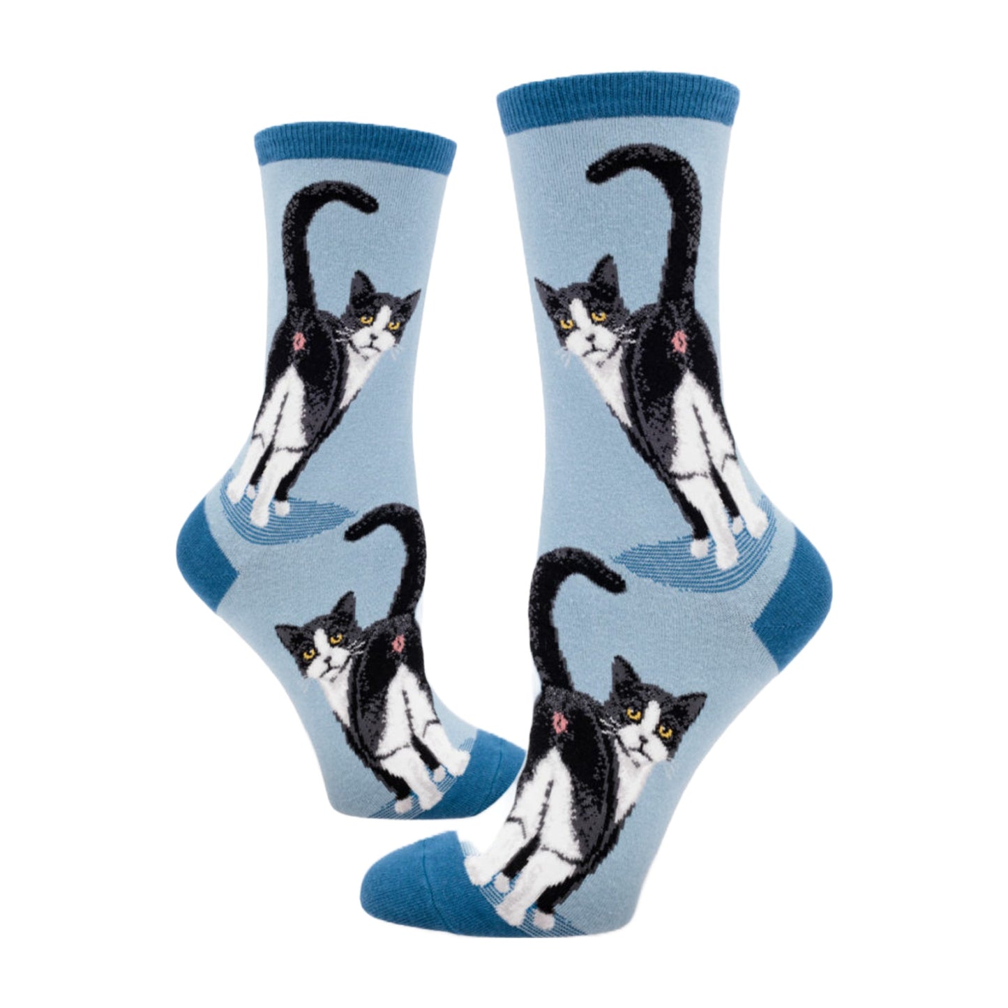 Tuxedo Cat Butt Women's Crew (Adult Medium - Women's Shoe Sizes 5 - 10)
