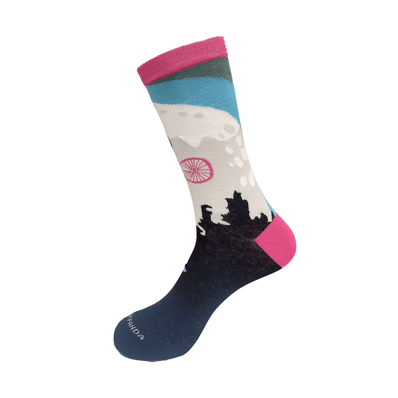Unicorn Riding a Bicycle by the Moon Socks (Adult Medium - Women's Shoe Sizes 5 - 10)