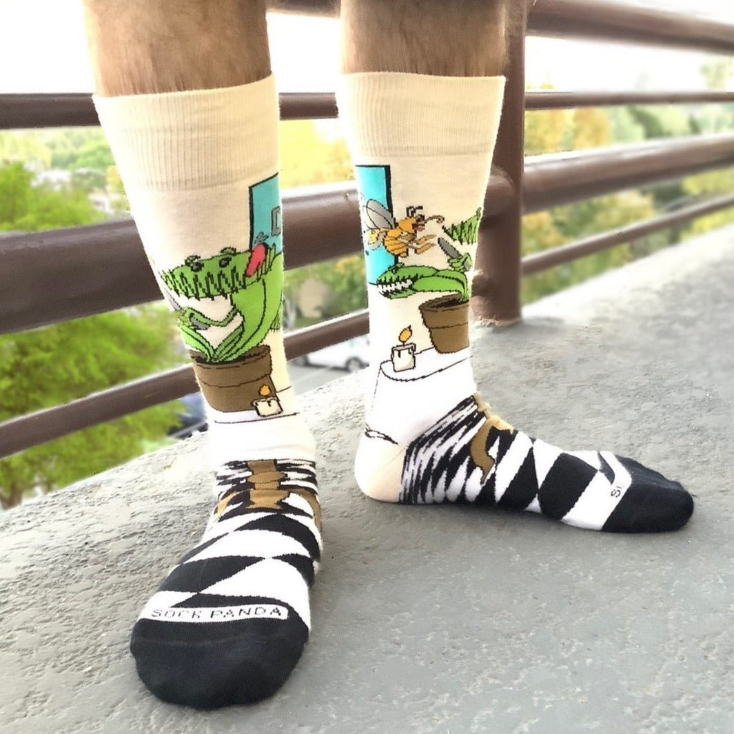 Venus Flytrap Socks from the Sock Panda (Adult Large - Men's Shoe Sizes 8-12), Venus Fly