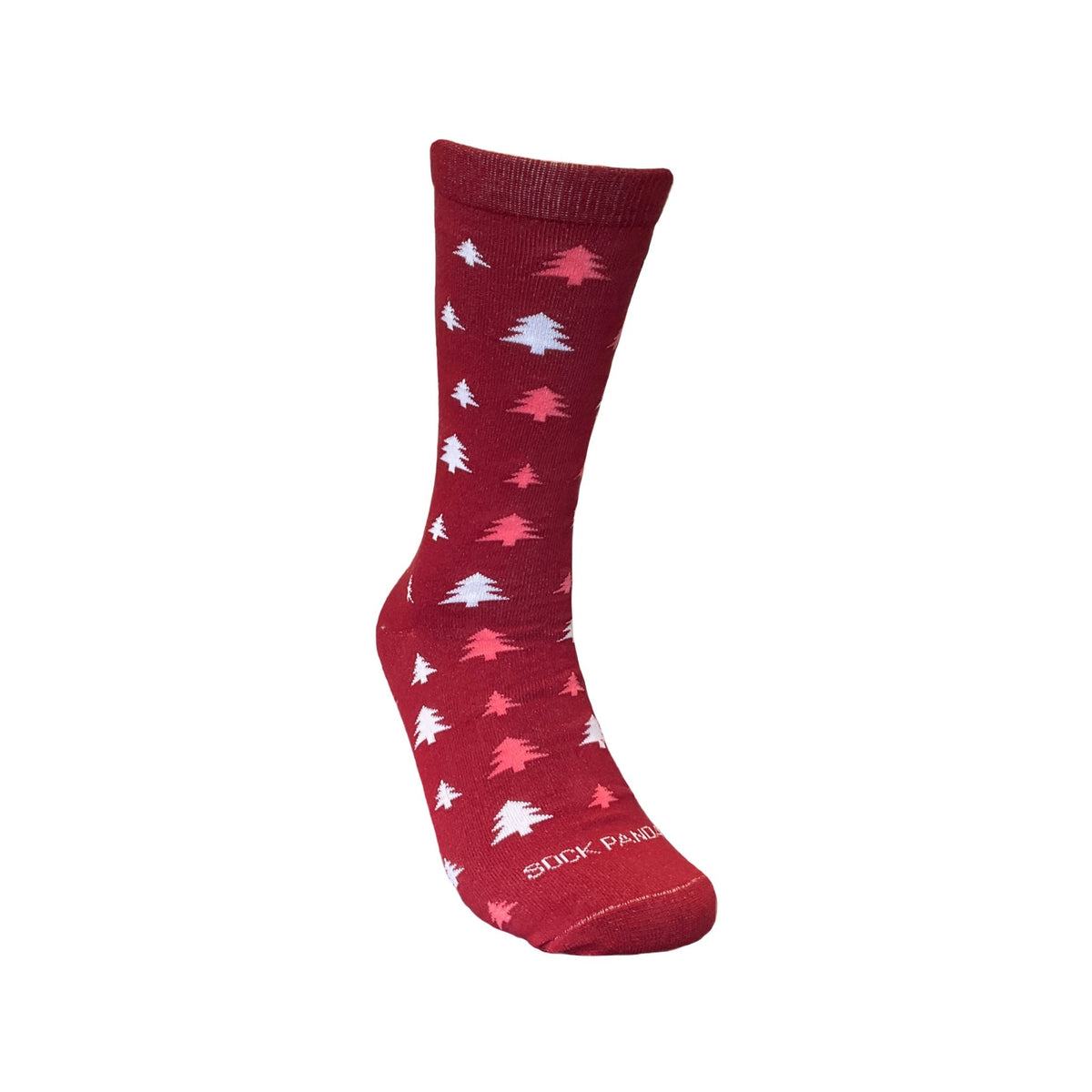 Winter Holiday Tree Patterned Socks from the Sock Panda, VinoTreeLg