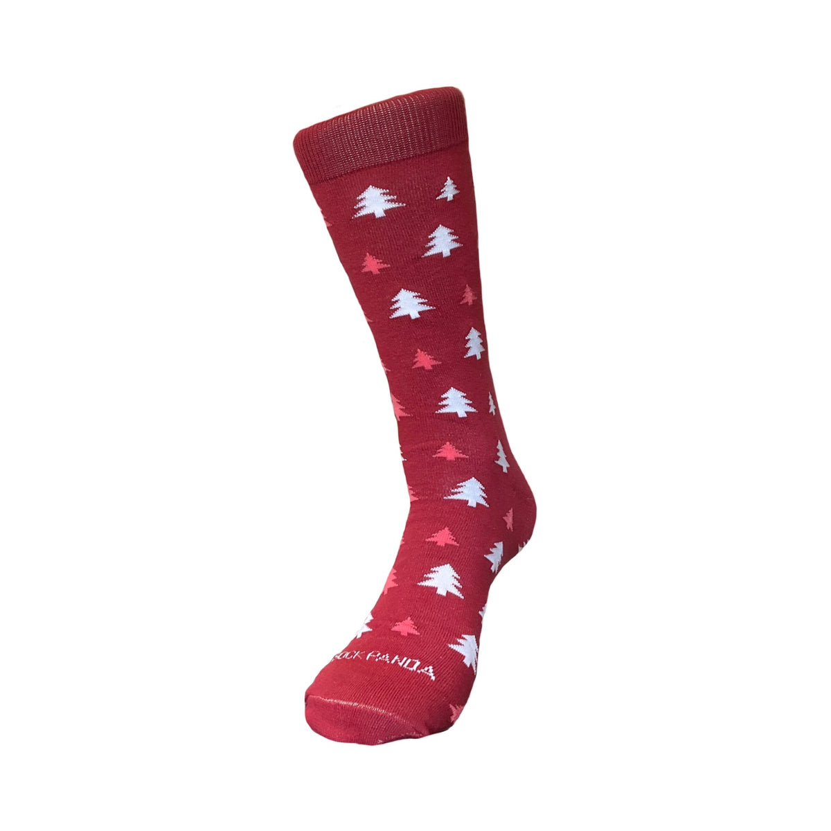 Winter Holiday Tree Patterned Socks from the Sock Panda, VinoTreeLg