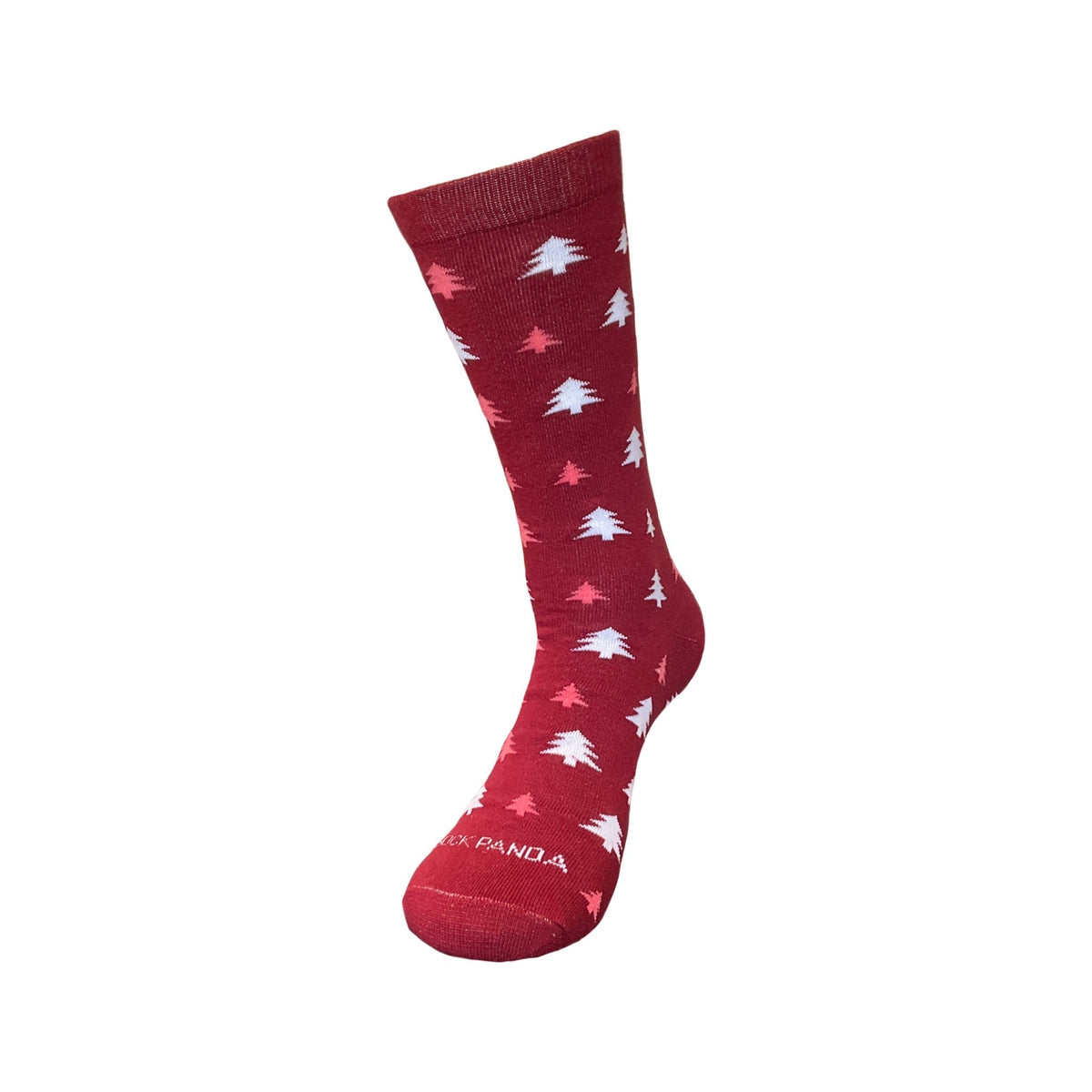 Winter Holiday Tree Patterned Socks from the Sock Panda, VinoTreeLg