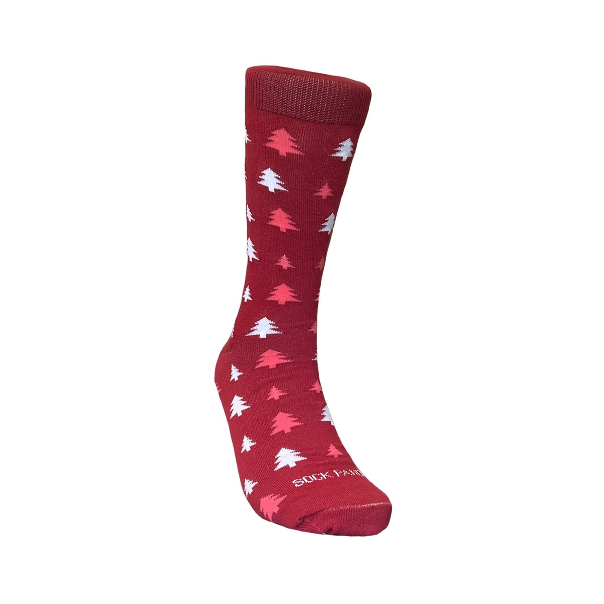 Winter Holiday Tree Patterned Socks from the Sock Panda, VinoTreeLg