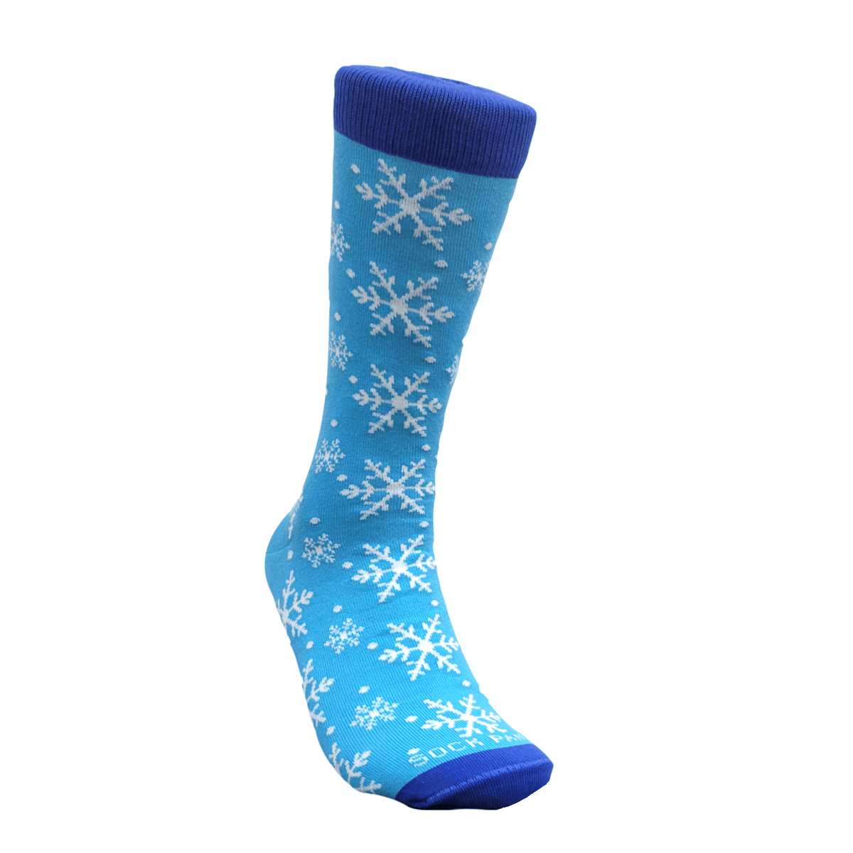 Winter Snowflake Pattern Socks from the Sock Panda (Adult Large - Men's Shoe Sizes 8-12), Blue Snowflake Pattern
