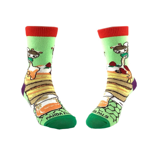 Yummy Pancake Breakfast Bee Honey Sock (Ages 3 - 7) from the Sock Panda