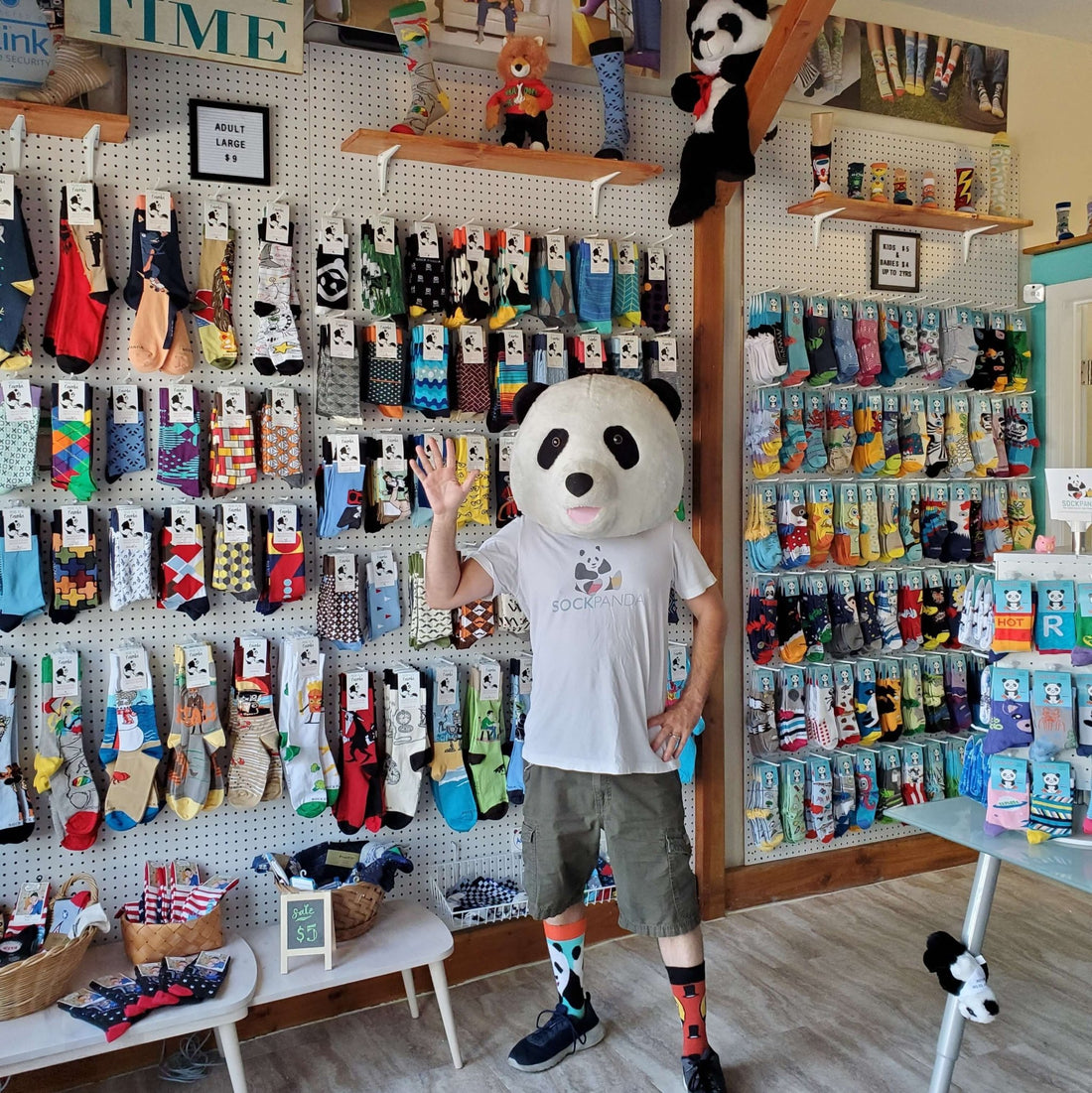 The Sock Panda Really Loves Socks Sock Panda
