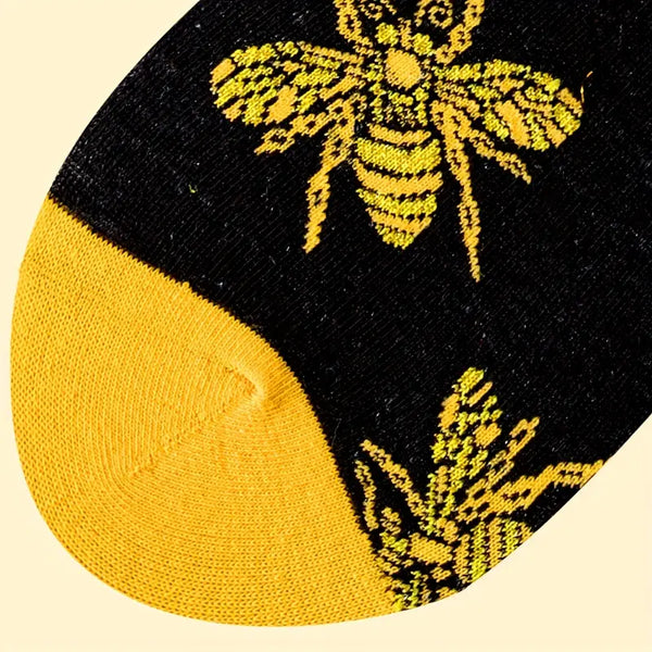Shiny Bee Patterned Socks (Adult Large)