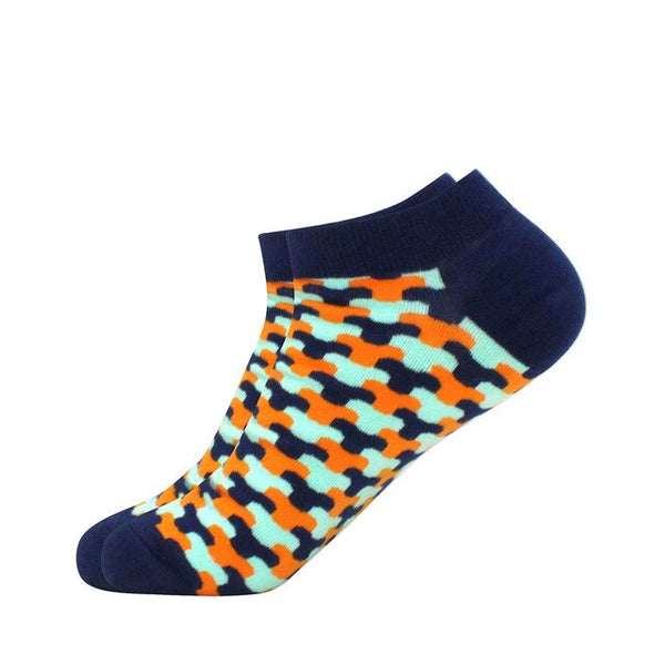 Links Patterned Ankle Socks (Adult Large)