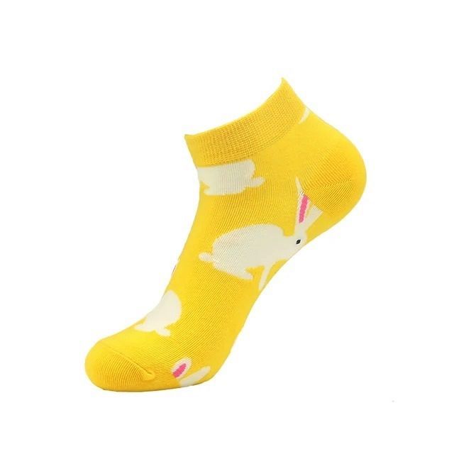 Yellow Bunny Socks (Adult Medium - Women's Shoe Sizes 5-10)