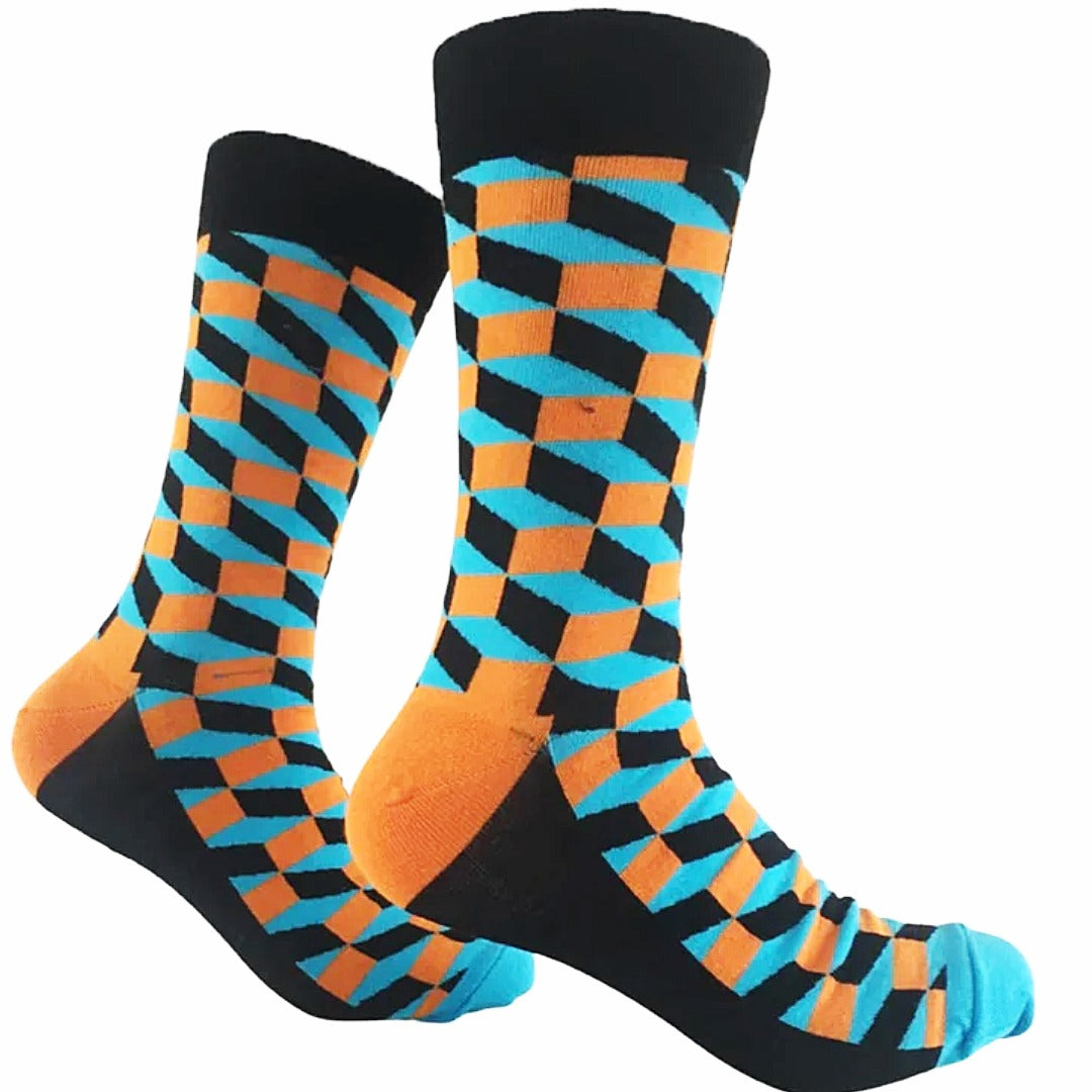 Three Dimensional (3D) Patterned Socks from the Sock Panda (Adult Large - Men's Shoe Sizes 8-12)