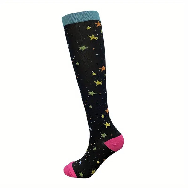 Star Pattern Knee High (Compression Socks)
