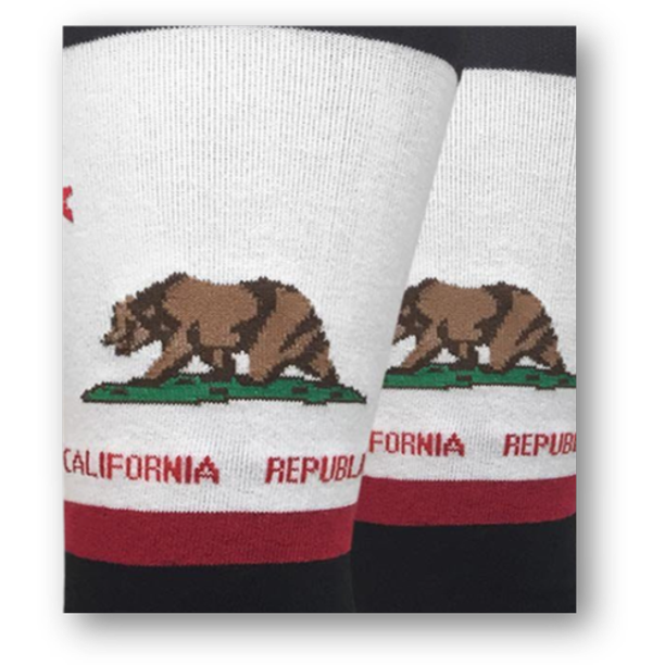 California Republic Bear Flag Socks (Adult Large) from the Sock Panda