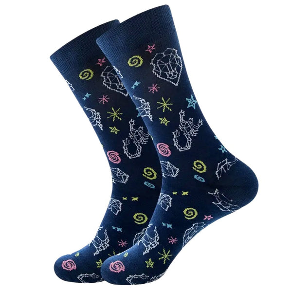 Zodiac Star Pattern Socks from the Sock Panda (Adult Large)