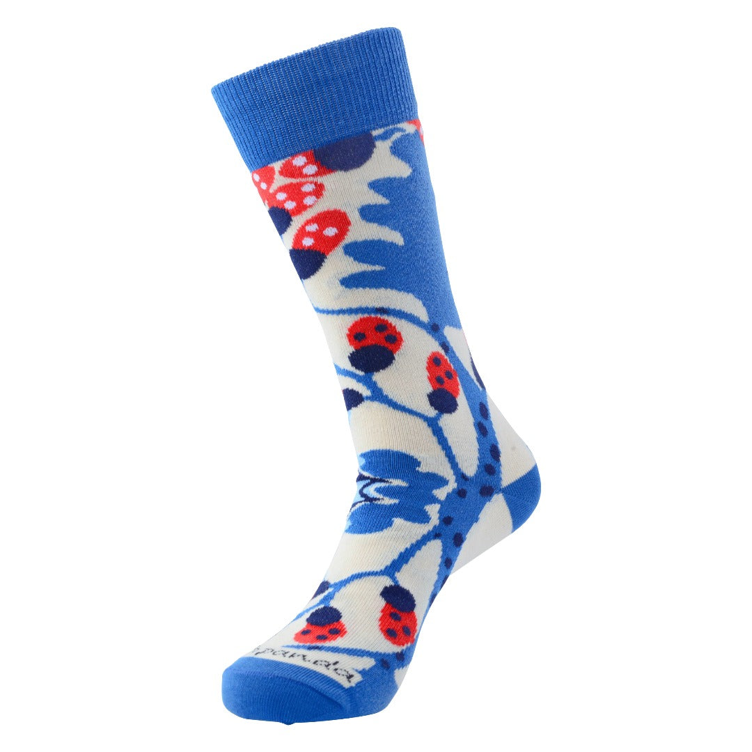 Abstract Ladybug in the Flowers Socks (Adult Medium)