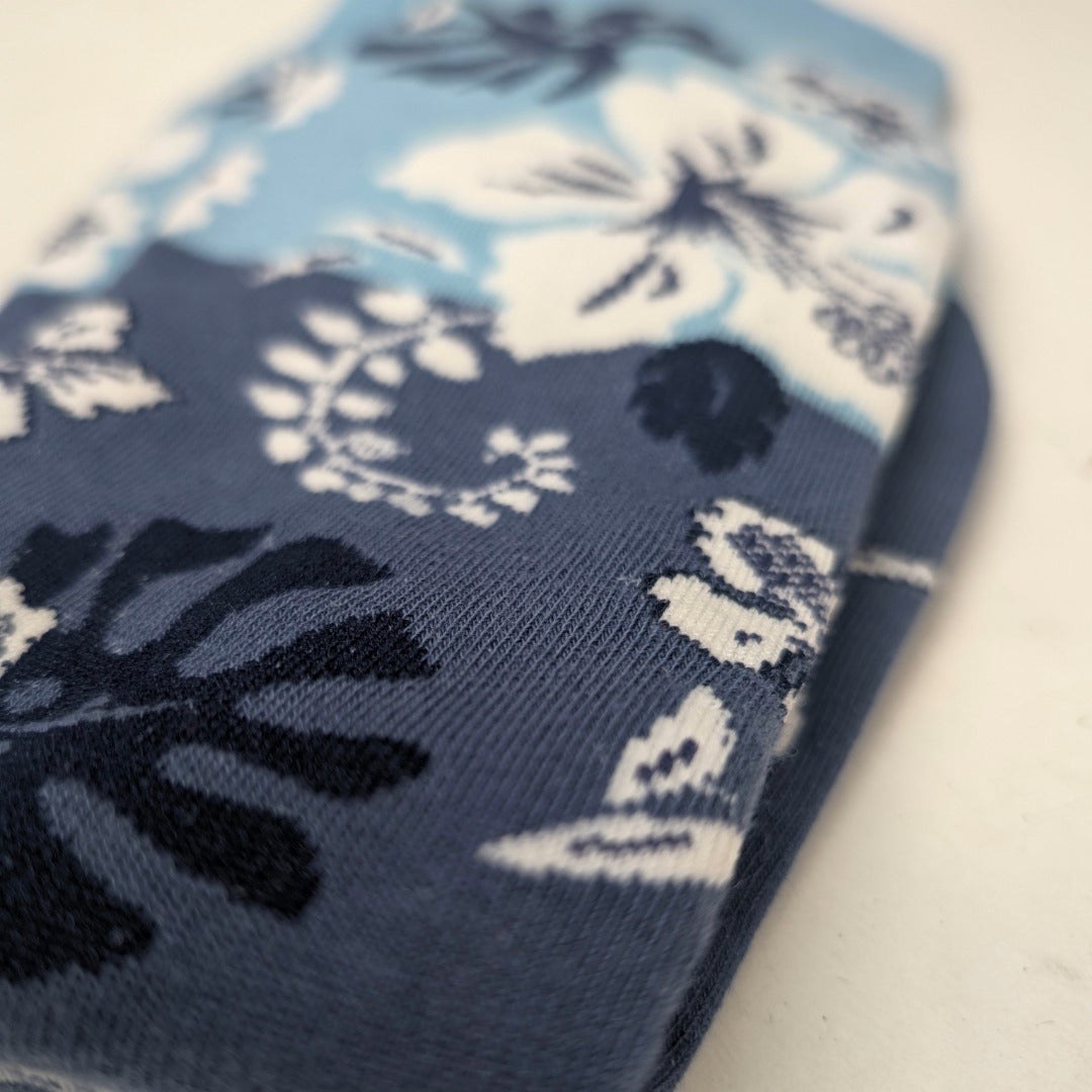 Aloha Hawaiian Floral Hibiscus Pattern Socks (Adult Large)