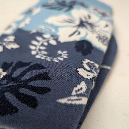 Aloha Hawaiian Floral Hibiscus Pattern Socks (Adult Large)
