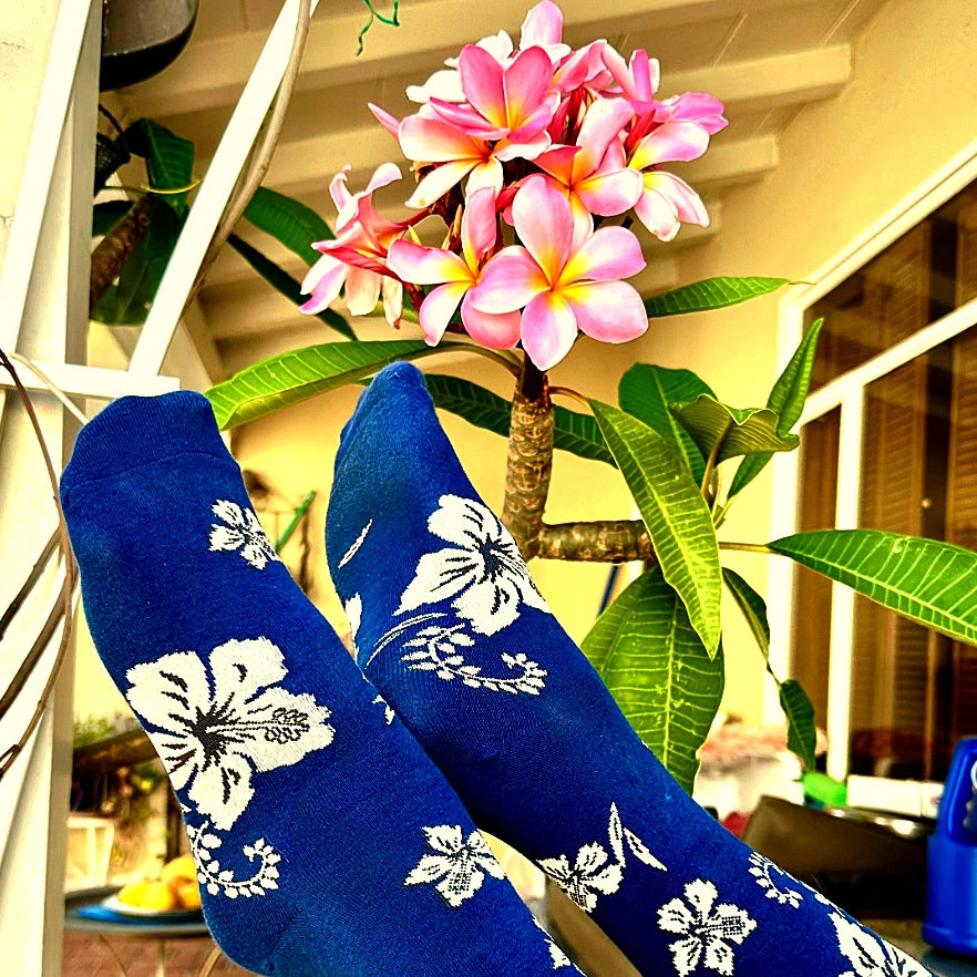 Aloha Hawaiian Floral Hibiscus Pattern Socks