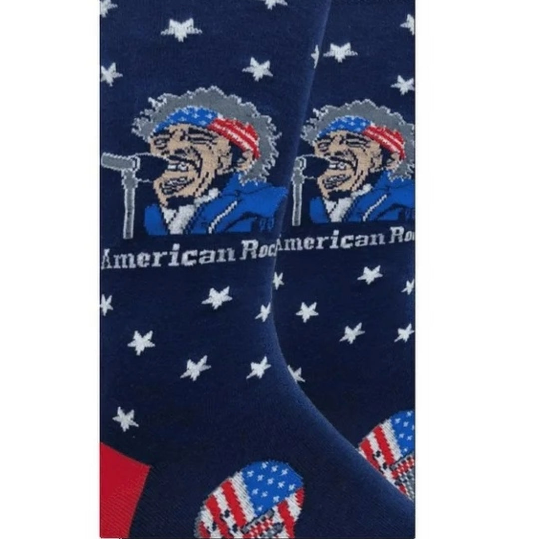 The Boss American Rock and Patriotic Socks (Adult Large)