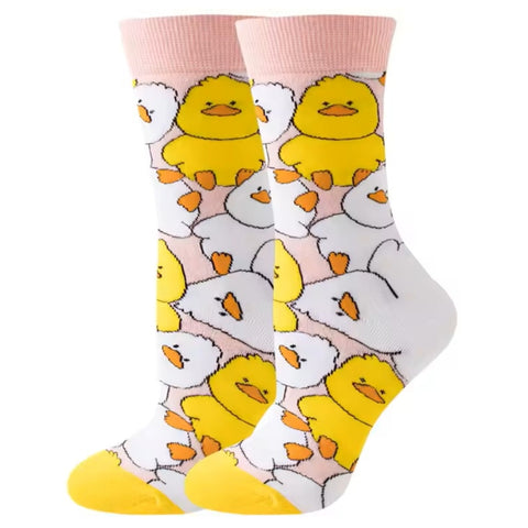 Baby Duck Pattern Socks from the Sock Panda (Adult Medium - Women's Shoe Sizes 5-10)