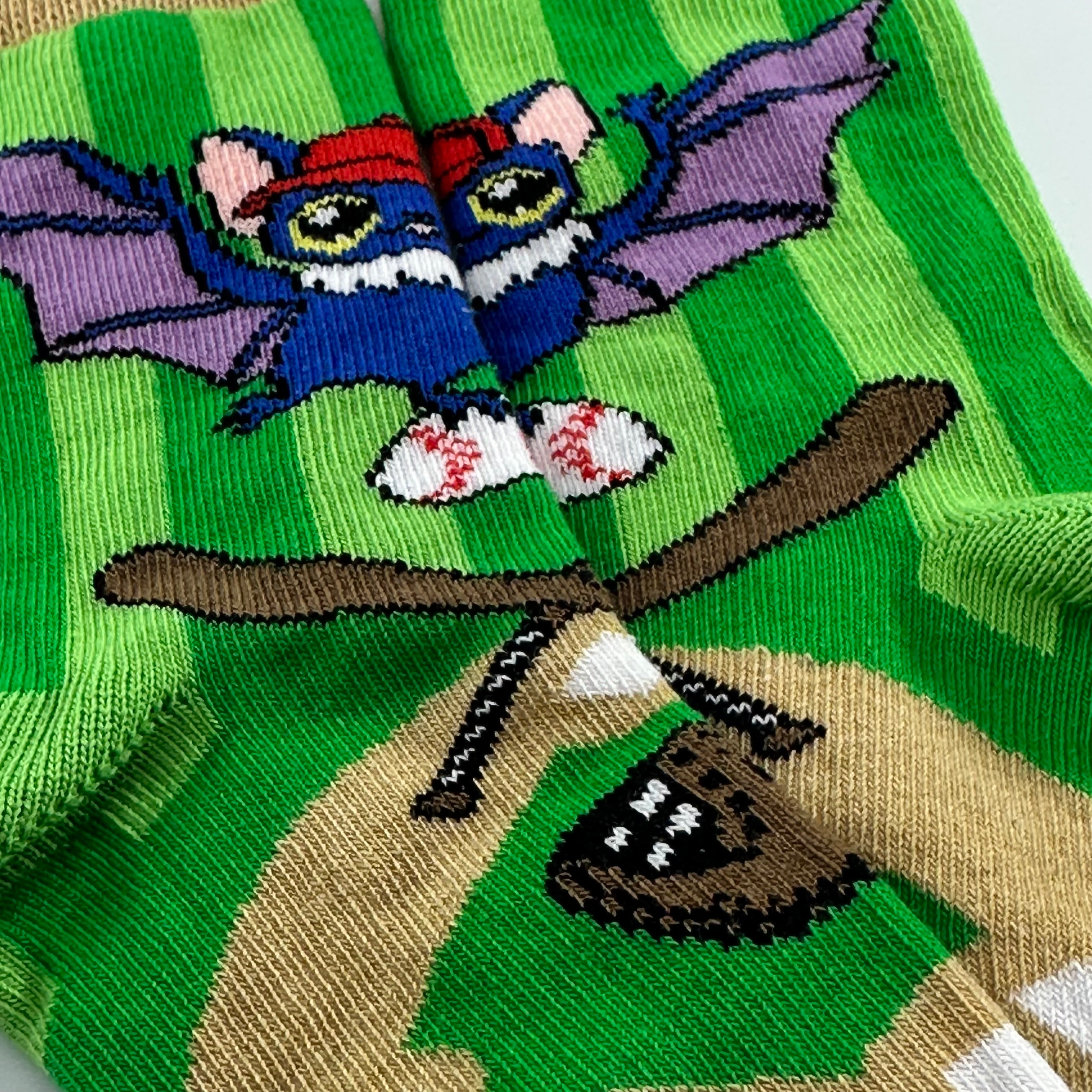 Halloween Baseball Bat Socks from the Sock Panda (Ages 3-7)