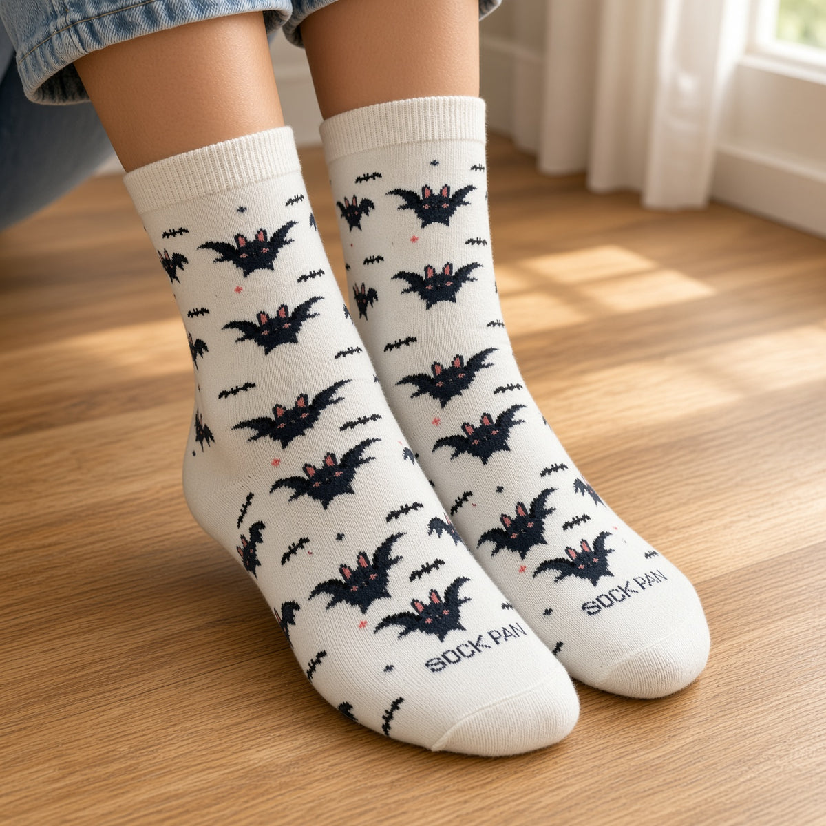 Fantastic Bat Pattern Socks from the Sock Panda (Adult Medium)