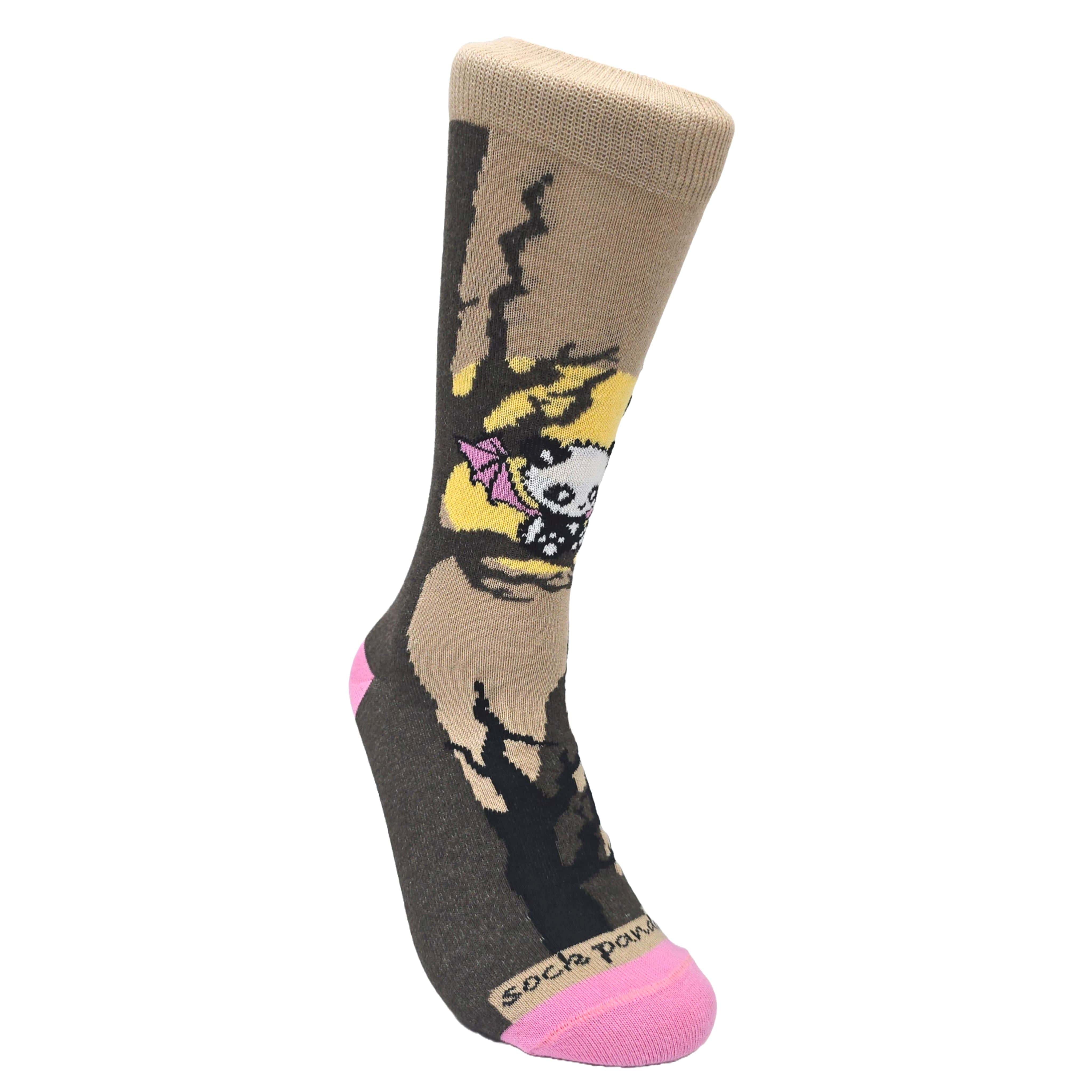 Majestic Bat Panda Sitting in a Tree Socks from the Sock Panda