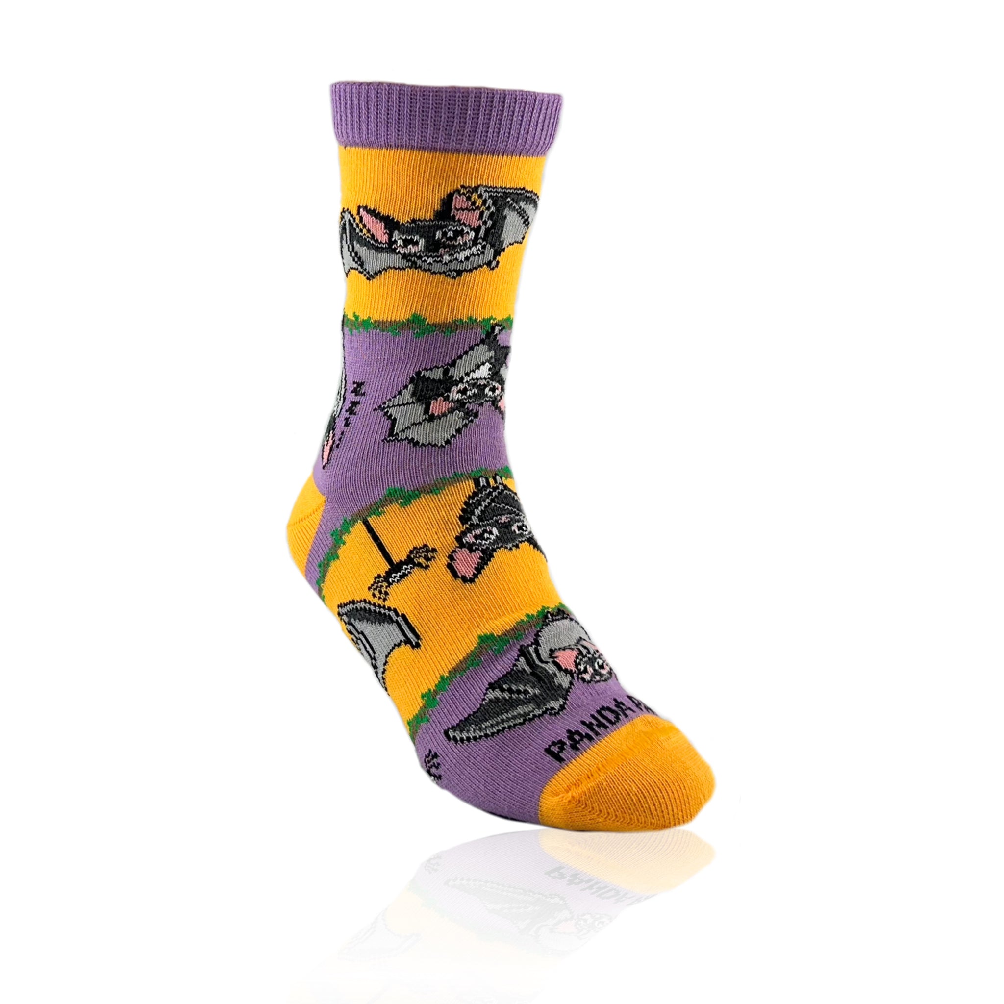 Bat Life Striped Socks from the Sock Panda (Ages 3-7)