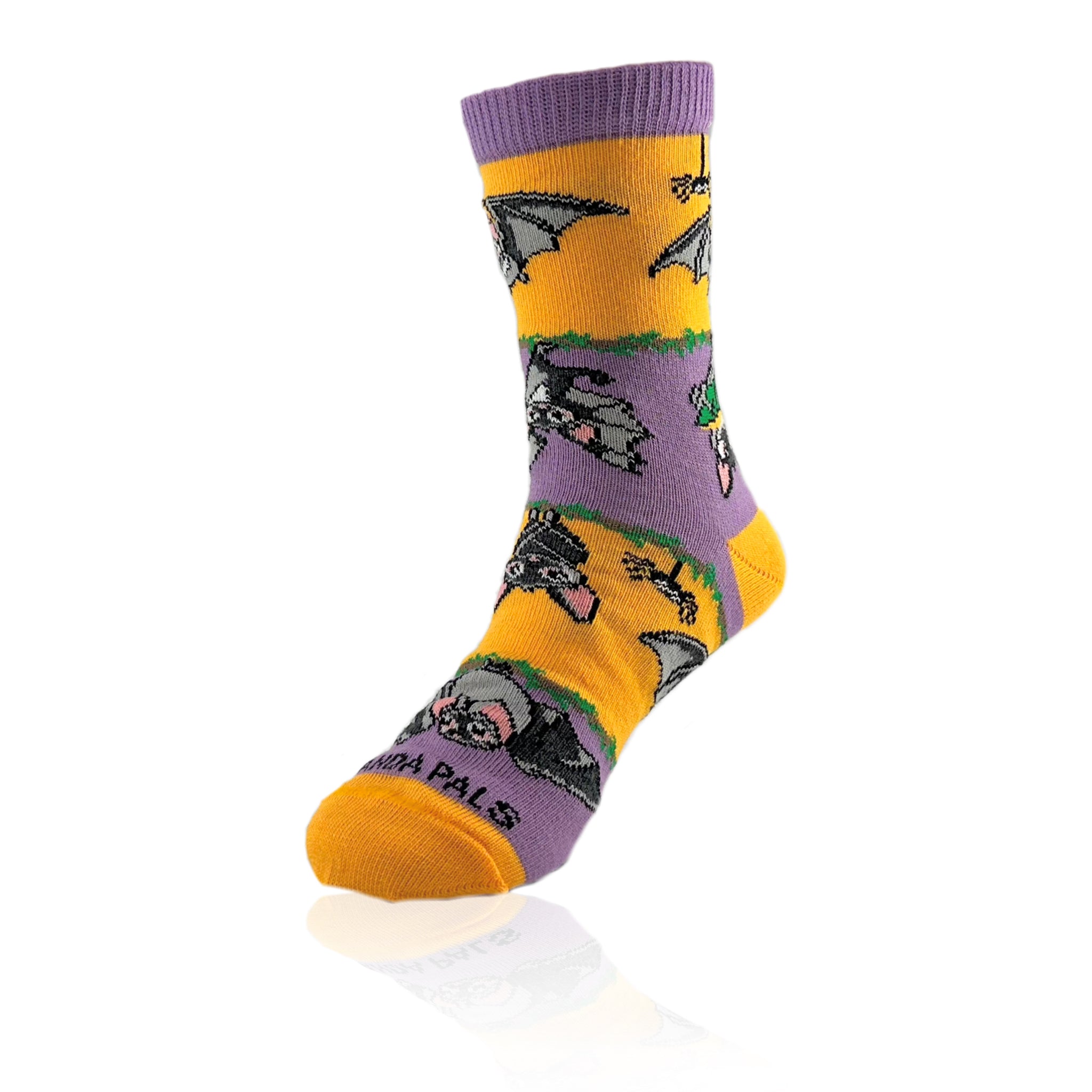 Bat Life Striped Socks from the Sock Panda (Ages 3-7)