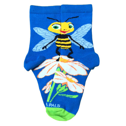 Bees Loving Flower Socks (Ages 3-7)