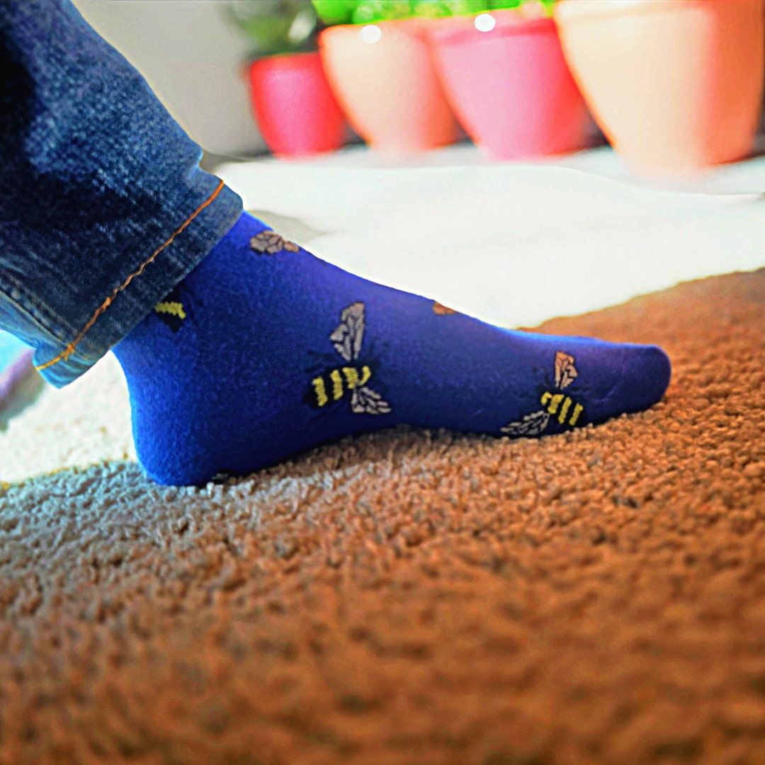 Bee Pattern Socks from the Sock Panda (Adult Large - Men's Shoe Sizes 8-12)