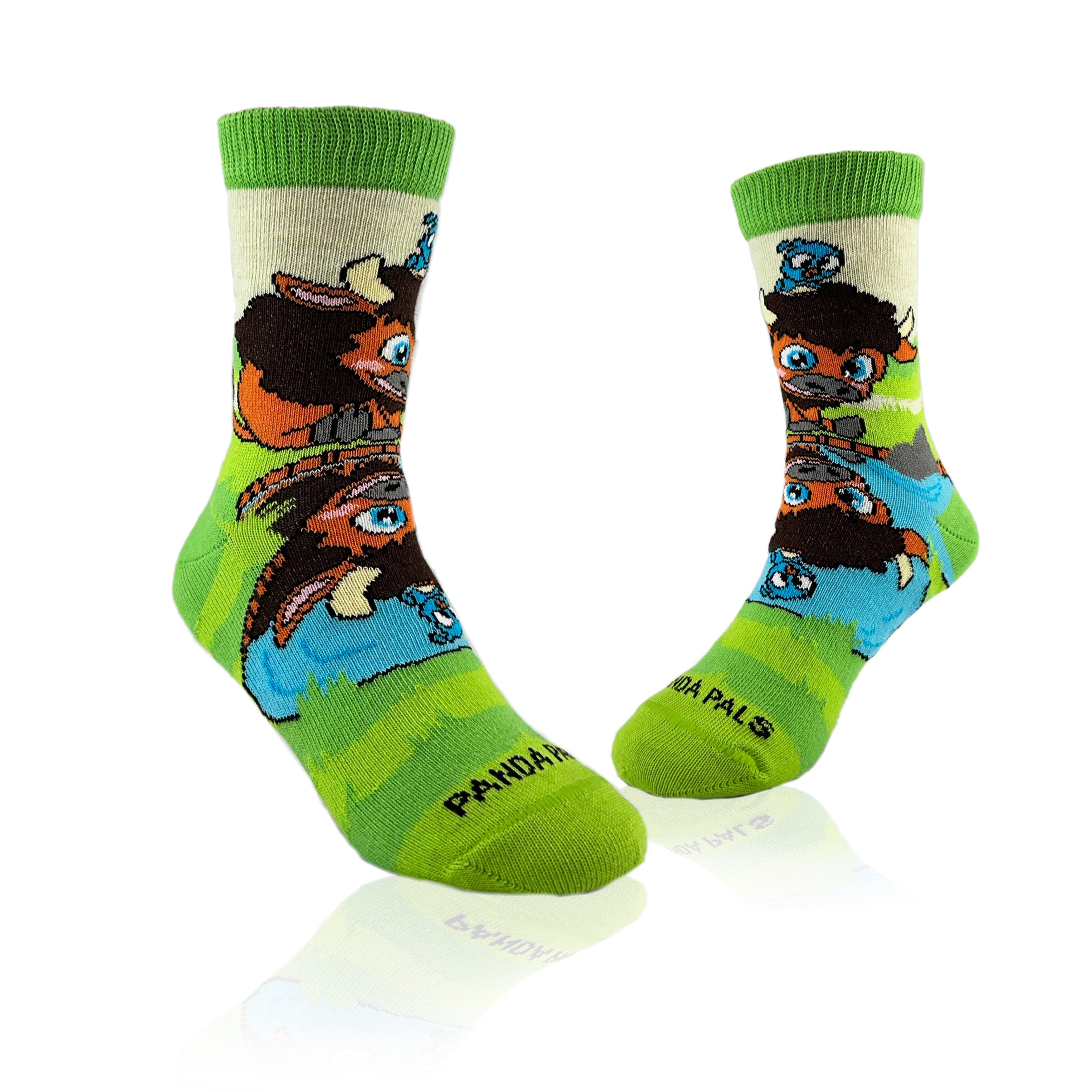 Bison Reflection Socks from the Sock Panda (Ages 3-7)