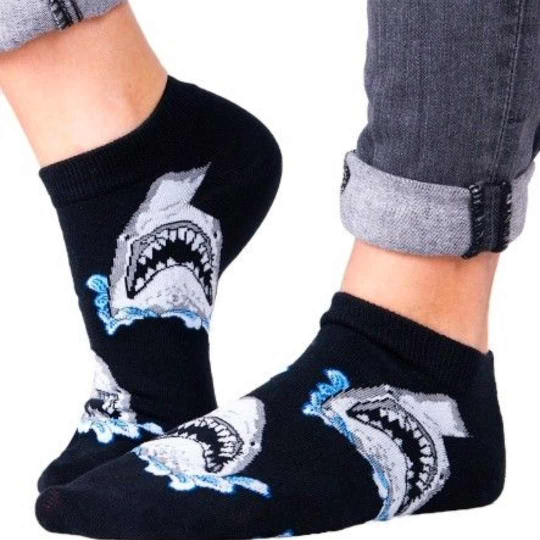 Shark Head Patterned Socks (Adult Medium - Women's Shoe Sizes 5-10)