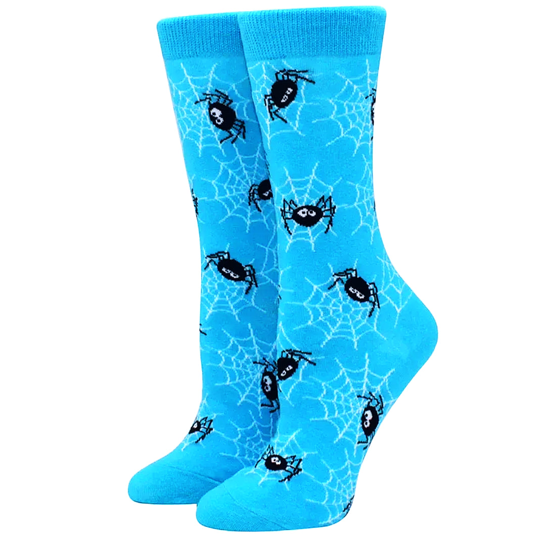 Blue Spider Socks (Adult Medium - Women's Shoe Sizes 5-10)