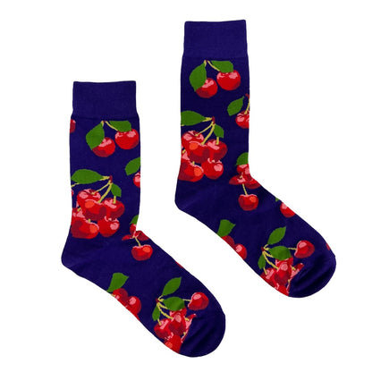 Cherry Pattern Patterned Sock from the Sock Panda (Adult Medium)